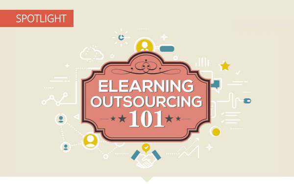 Cover of free eBook on eLearning Outsourcing