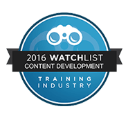 Featured in Training Industry’s 2016 Content Development Companies Watch List