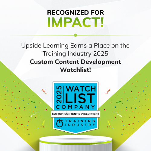 Upside Learning Named to 2025 Training Industry Custom Content Development Watchlist