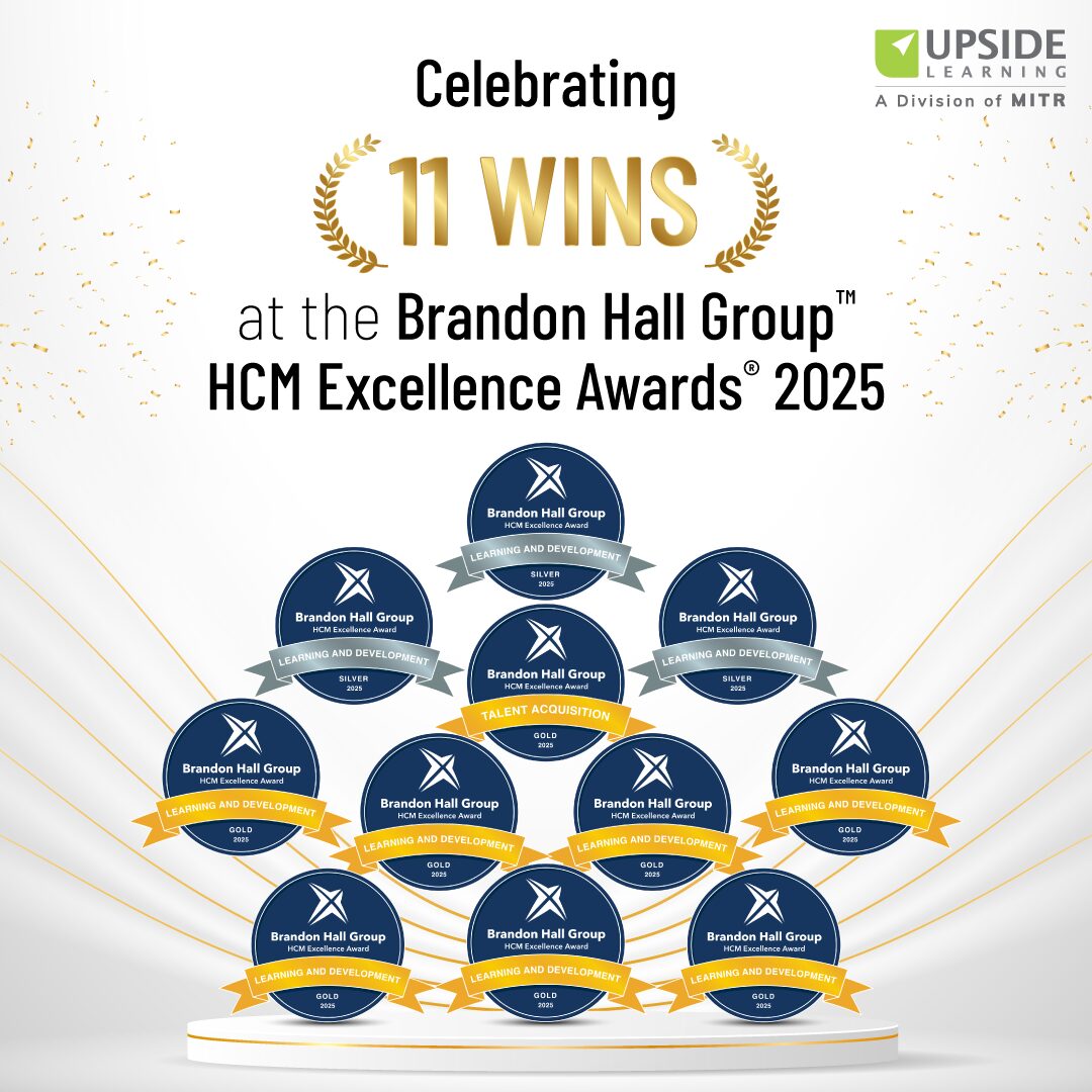 Upside Learning Recognized Globally with 11 Brandon Hall Group™ HCM Excellence Awards® 2025